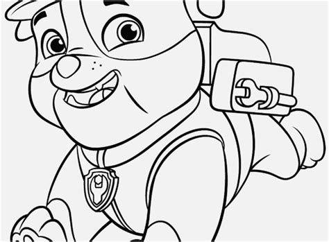 rubble paw patrol coloring page  getcoloringscom  printable