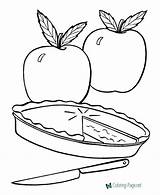 Food Coloring Pages Apple Color Pie Printable sketch template