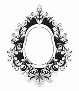 Cadre Vecteur Barroco Miroir Sauvegarder sketch template