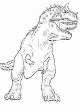 Carnotaurus Jurassic sketch template