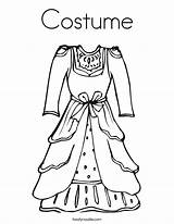 Coloring Costume Pages Dress Girls Outfit Print Clipart Vintage Noodle Color Printable Kids Beautiful Twisty Para Gown Colorear Popular Getcolorings sketch template