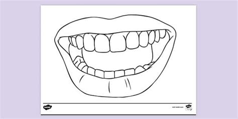 open mouth coloring page