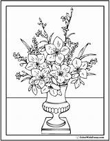 Coloring Flower Vase Flowers Pages Bouquet Pdf Print Printable Greek Sheets Kids Colouring Customize Adults Adult Vases Drawing Summer July sketch template