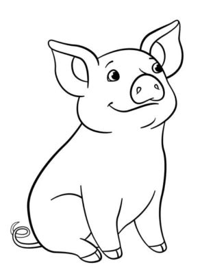 pig coloring pages printable