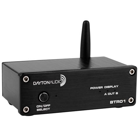 dayton audio btr bluetooth audio receiver   bit khz optical coaxial rca outputs