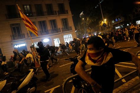 barcelona violence escalates    million separatists protest