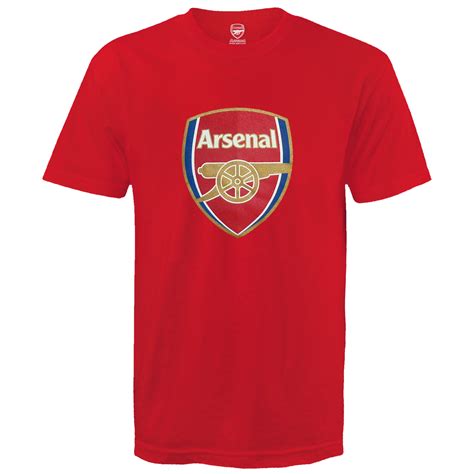 arsenal football club official soccer gift mens crest  shirt ebay