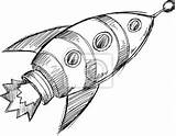 Doodle Rocket Szkic Rakieta Sztuki Kosmiczny Kosmiczna Naklejka Redro Fototapeta Statek Ufo Obraz Schowaj Ilustracji Wektorowych sketch template