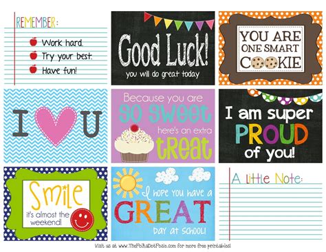 daughter  printable lunchbox notes