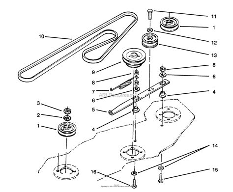toro   deck belt diagram