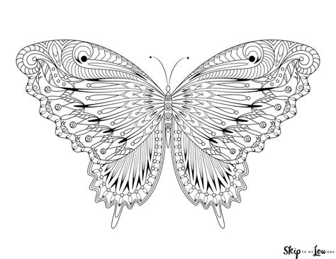 fancy butterfly pages coloring pages