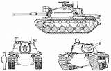 M48 Tank Patton Medium M46 Drawing Army Military Crew Tanks Reference Vehicle Combat Pro sketch template