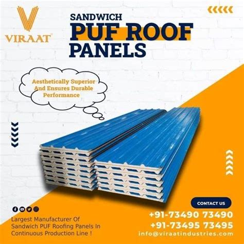 viraat color coated  mm sandwich puf panel  cold storage
