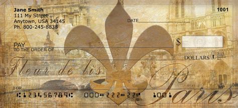 world fleur de lis personal checks