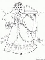 Sposa Braut Noiva Novias Spose Principessa Colorkid Ramo Noivas Vestidos Veil Ragazze Chicas sketch template