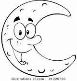 Moon Clipart Coloring Pages Smiling Crescent Cartoon Illustration Sheet Clip Phases Royalty Color Getcolorings Printable Getdrawings Vector Toon Hit Drawing sketch template