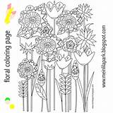 Coloring Floral Printable Meinlilapark Freebie Ausdruckbare Flowers sketch template