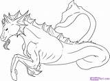 Mythical Mythological Draw Hippocampus Mythology Criaturas Dragoart Percy Colorine Popular sketch template