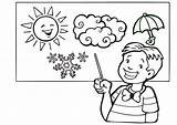 Coloring Weather Pages Preschool Popular sketch template