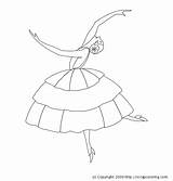 Ballerina Coloring sketch template