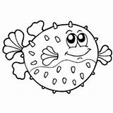Pufferfish Puffy Coloring Pages Surfnetkids sketch template