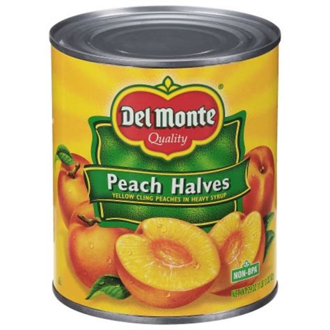 del monte® yellow cling peach halves in heavy syrup 29 oz food 4 less