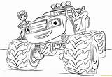Monster Blaze Truck Pages Coloring Color Print sketch template