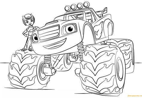 blaze  monster truck coloring page  printable coloring pages