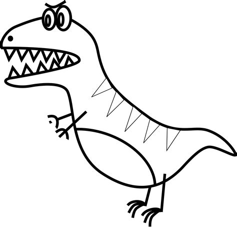 black  white trex clipart   cliparts  images  clipground