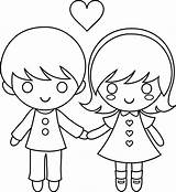 Coloring Girl Boy Pages Little Girls Boys Popular sketch template