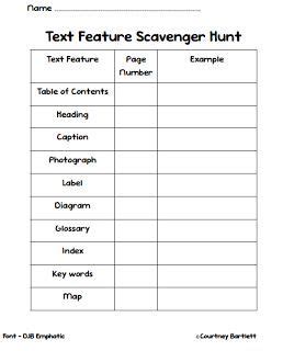 text features worksheet nonfiction text features text features