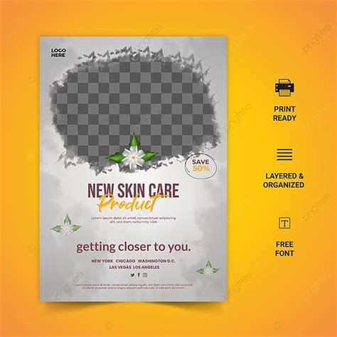 nice beauty  spa poster template design  flowers