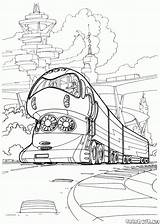 Train Coloring Tech High Futuristic Future Pages Vehicles Colorkid sketch template