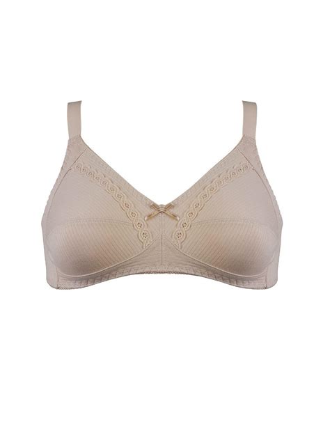 naturana cotton soft cup bra 86545 wire free non padded everyday womens