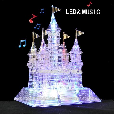 3d assembly crystal castle puzzle 3d musical jigsaw with beautiful