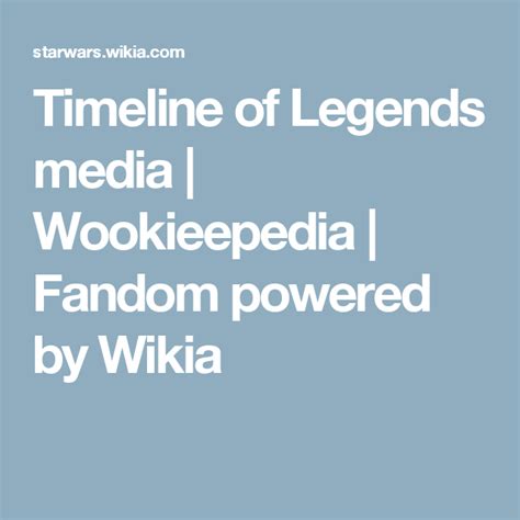 timeline of legends media star wars timeline history comics