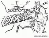 Coloring Pages Kobe Bryant Lebron Basketball Nba James Shoes Jordan Michael Team Printable Curry Lakers Color Players Boys Stephen Cleveland sketch template
