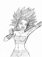 Caulifla Saiyan Bl Sama Goku Dragonball Pre13 sketch template