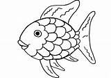 Coloring Fish Rainbow Printable Pages Kids Scales Choose Board Drawings sketch template