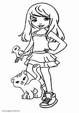 Coloring Lego Friends Pages Pet Stephanie Girl Printable Dog Print Pets Her Look Other sketch template