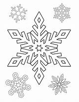 Snowflakes sketch template