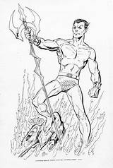 Namor Byrne Superhero sketch template