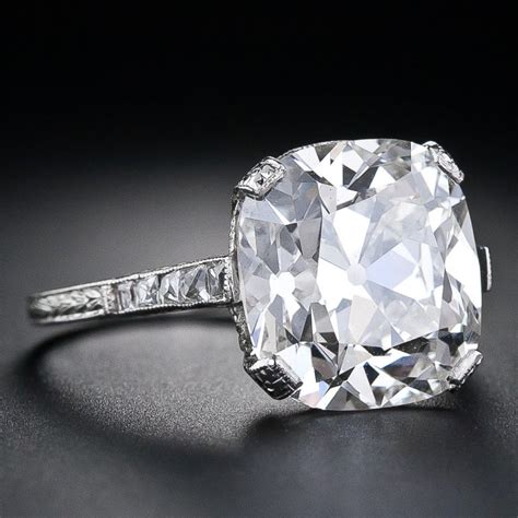 carat antique cushion cut diamond ring  stdibs