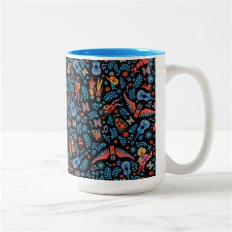 disney pixar coco colorful character pattern  tone coffee mug