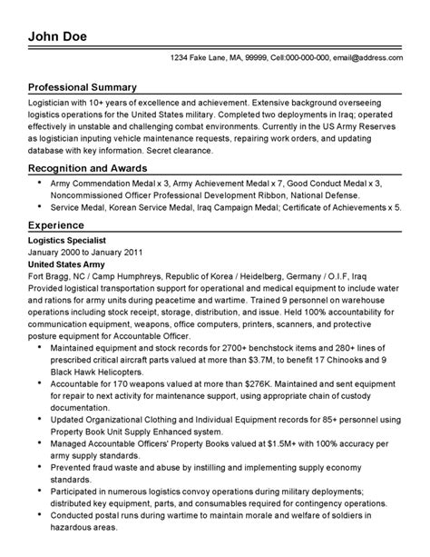 military veteran resume examples
