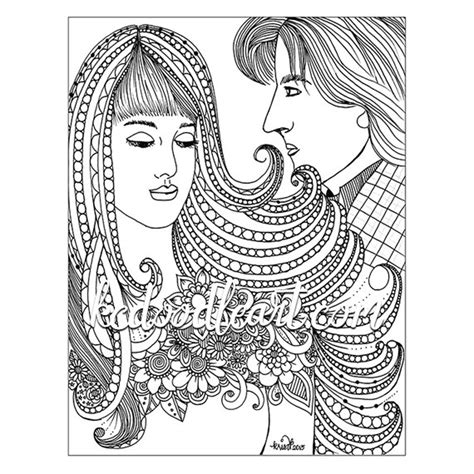 instant digital  coloring page man  woman  etsy