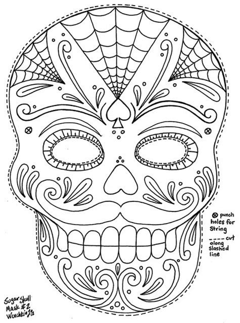 sugar skull template sugar skulls pinterest coloring cakes