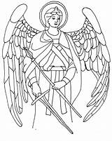 Coloring Archangel Raphael Gabriel Catholic Ange Mandalas Designlooter Archangels sketch template