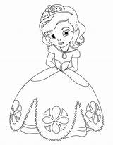Princess Sophia Pages Coloring Sofia First Colouring sketch template