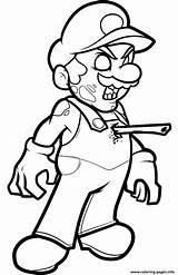 Zombi Zombies Imprimer Luigi Toad Wario Contra Clipartmag Coloringhome Unicorn sketch template